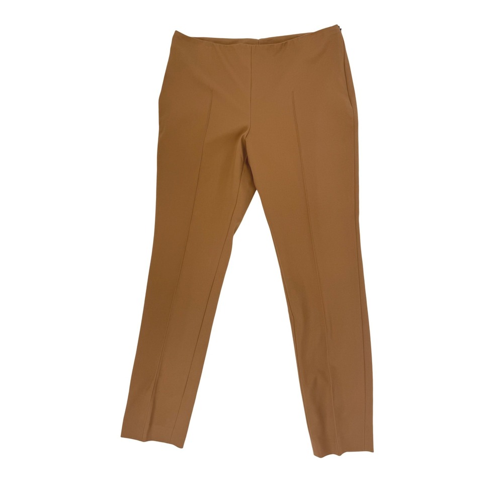 Akris Trousers Womens 8 Camel Tan Excellent Pintuck Tailored Cotton Blend Pants